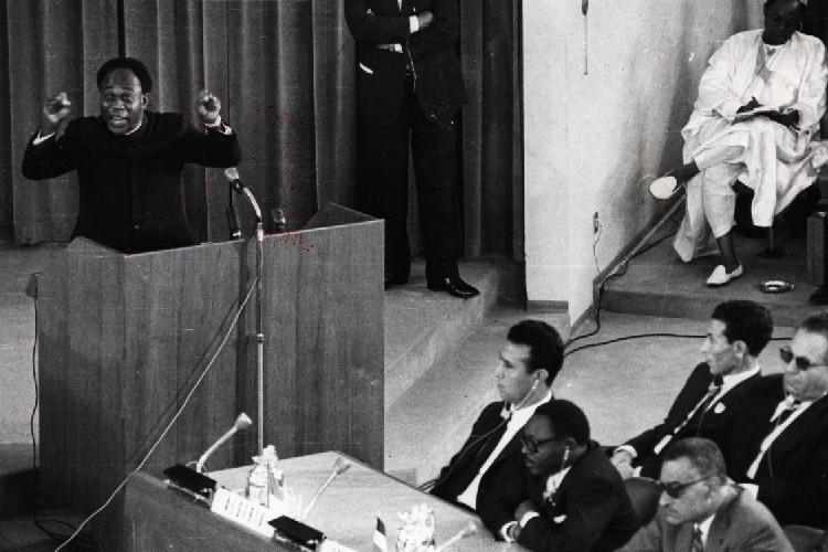 Kwame Nkrumah speaking on 24th May, 1963 in Addis Ababa
